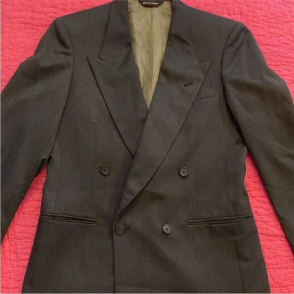 Pierre Cardin Charcoal Double-Breasted Blazer, 38R - Picture 2 of 12
